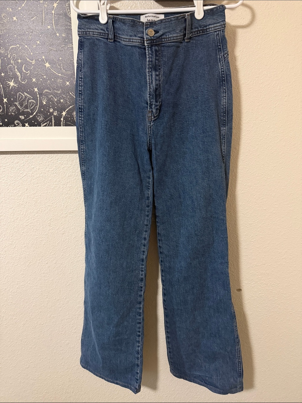 Reformation Clara High Rise Wide Leg Jeans Size 30